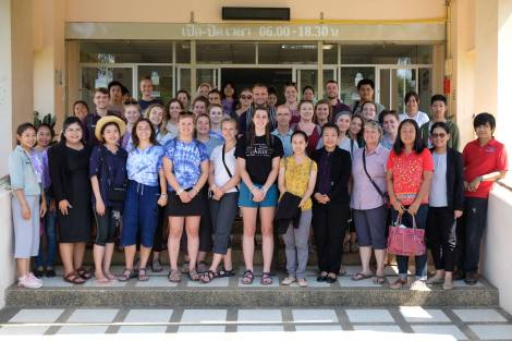 Group photo with faculty at the local Thai college